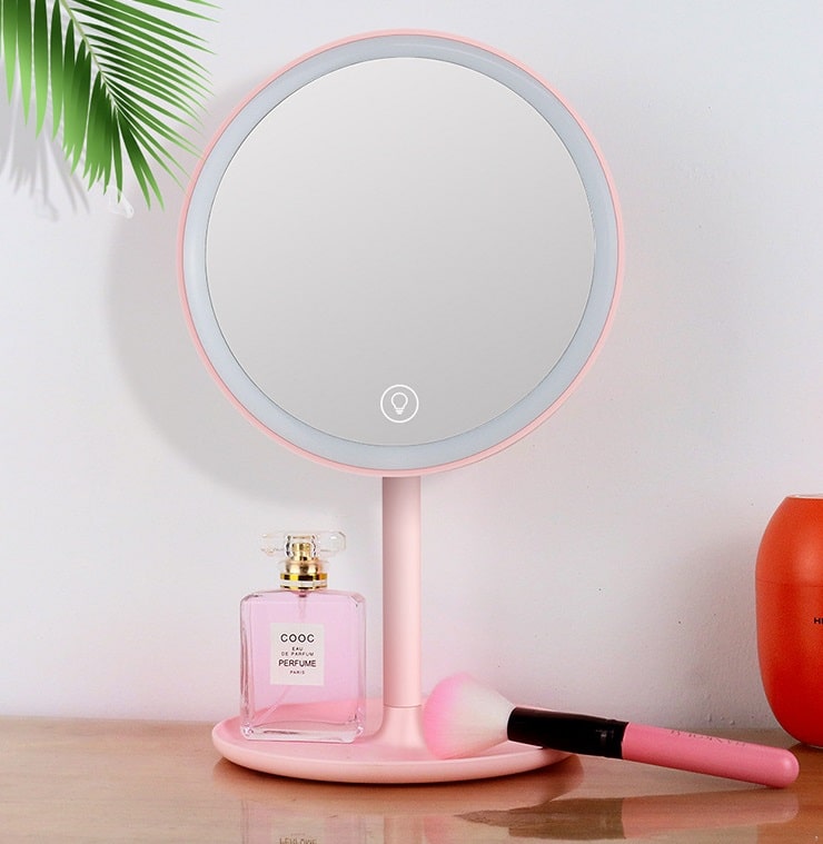 Miroir de maquillage lumineux